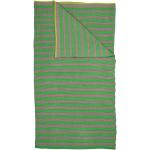 Grüne Gestreifte Moderne PIP Häkeldecken & Strickdecken aus Baumwolle 130x170 