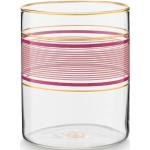Pinke Wassergläser aus Glas 