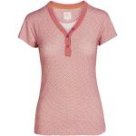 Reduzierte Pinke Sportliche Kurzärmelige PIP V-Ausschnitt T-Shirts aus Viskose für Damen Größe L 