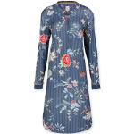 Reduzierte Dunkelblaue Blumenmuster Elegante PIP Damennachthemden aus Viskose Größe S für Festivals 