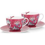 Pinke PIP Teetassen Sets aus Porzellan 2-teilig 