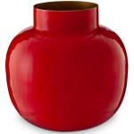 Rote 25 cm Nachhaltige Runde Vasen & Blumenvasen 25 cm aus Metall 