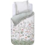 Weiße Blumenmuster PIP Bettwäsche Sets & Bettwäsche Garnituren mit Landschafts-Motiv mit Reißverschluss aus Textil 155x220 