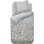 Hellblaue Blumenmuster PIP Bettwäsche Sets & Bettwäsche Garnituren aus Baumwolle 135x200 