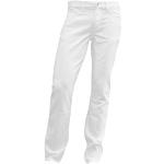 Weiße ALBERTO Slim Fit Jeans mit Reißverschluss aus Baumwolle für Herren Weite 33 