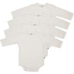 Reduzierte Weiße Langärmelige Pippi Kinderlangarmbodys aus Baumwolle maschinenwaschbar für Jungen Größe 68 4-teilig 