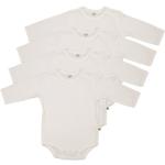 Reduzierte Weiße Langärmelige Pippi Kinderlangarmbodys aus Baumwolle maschinenwaschbar für Babys Größe 56 4-teilig 