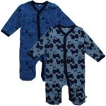 Reduzierte Blaue Pippi Kinderschlafoveralls aus Baumwolle maschinenwaschbar für Jungen Größe 56 2-teilig 