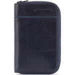 Blaue Piquadro Damengeldbörsen & Damengeldbeutel aus Leder mit RFID-Schutz 