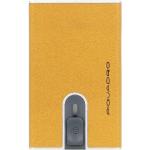 Gelbe Quadratische Herrenkreditkartenetuis aus Leder mit RFID-Schutz 