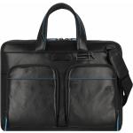 Reduzierte Schwarze Piquadro Blue Square Herrenlaptoptaschen & Herrennotebooktaschen aus Leder mit RFID-Schutz 