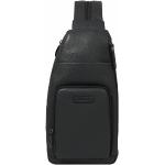 Schwarze Piquadro Modus Umhängetaschen aus Leder mit RFID-Schutz für Herren klein 