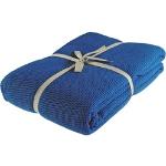 Blaue Kuscheldecken & Wohndecken aus Baumwolle maschinenwaschbar 150x210 
