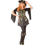 Reduzierte Schwarze Buttinette Piratenkostüme aus Jersey für Damen Größe M 
