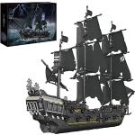 Auforua Piratenschiff Black Pearl Modellbausatz, 2868-tlg Groß Klemmbausteine Fluch Der Karibik Piratenschiff Bauset, Klemmbausteine Piratenschiff Set