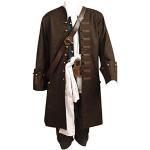 Pirates of The Caribbean Jack Sparrow Jacke Weste Gürtel Shirt Hose Cosplay Kostüm XL