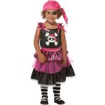 Pinke Buttinette Piratenkostüme aus Satin für Kinder Größe 152 
