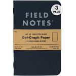 Schwarze Field Notes Notizbücher & Kladden aus Papier 3-teilig 
