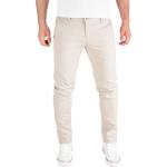 Silberne Unifarbene Sportliche Atmungsaktive Pittman Slim Fit Jeans mit Reißverschluss aus Baumwolle für Herren 