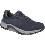 Blaue Gabor Rollingsoft Runde Low Sneaker mit Reißverschluss in Normalweite aus Nubukleder mit herausnehmbarem Fußbett für Herren Größe 42,5 