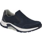 Marineblaue Gabor Rollingsoft Runde Low Sneaker in Normalweite aus Veloursleder mit herausnehmbarem Fußbett für Herren Größe 42,5 