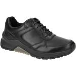 Schwarze Gabor Rollingsoft Runde Low Sneaker mit Schnürsenkel in Normalweite aus Glattleder mit herausnehmbarem Fußbett für Herren Größe 42,5 