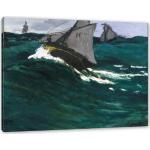 Grüne Maritime Pixxprint Claude Monet Kunstdrucke 40x60 