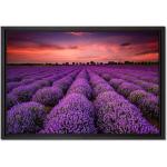 Lavendelfarbene Pixxprint Landschaftsbilder mit Lavendel-Motiv aus MDF 40x60 