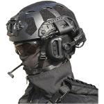 PJ Fast Helm Set, Airsoft Helm Mit Maske, Brille Und Taktischer Headset NVG Modell Und NVG Mount Für Outdoor Airsoft Paintball CS Spiel