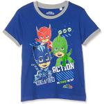Dunkelblaue PJ Masks – Pyjamahelden Rundhals-Ausschnitt Kinder T-Shirts aus Jersey für Jungen Größe 104 