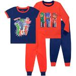 Bunte PJ Masks – Pyjamahelden Kinderschlafanzüge & Kinderpyjamas für Jungen Größe 104 2-teilig 