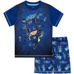 Dunkelblaue PJ Masks – Pyjamahelden Catboy Kinderschlafanzüge & Kinderpyjamas für Jungen Größe 104 