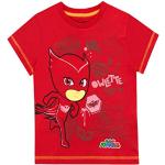 Rote PJ Masks – Pyjamahelden Kinder T-Shirts für Jungen Größe 140 