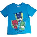 Blaue Motiv Kurzärmelige PJ Masks – Pyjamahelden Kinder T-Shirts aus Baumwolle für Jungen Größe 98 