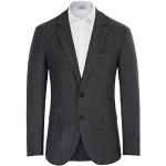 Dunkelgraue Tweed-Sakkos mit Knopf aus Tweed für Herren Größe S zur Hochzeit 