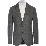 Hellgraue Business Tweed-Sakkos mit Knopf aus Tweed für Herren Größe L zur Hochzeit 