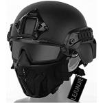 PJ Taktik Airsoft Helm und Vollgesichtsschutz Mask