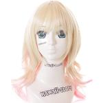 PL-585 Blond rosa 50cm Lolita Locken für Diabolik Lovers Yui Komori Cosplay Perücke Wig Anime Manga