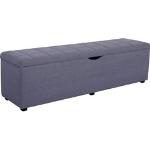 Reduzierte Blaue Places of Style Nachhaltige Bettbänke mit Stauraum Breite 100-150cm, Höhe 0-50cm, Tiefe 0-50cm 