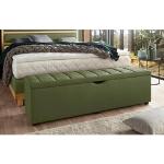 Reduzierte Grüne Places of Style Nachhaltige Bettbänke aus Kunstleder Breite 150-200cm, Höhe 0-50cm, Tiefe 0-50cm 