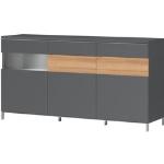 Sideboard PLACES OF STYLE "Onyx" Sideboards grau (anthrazit, walnussfarben) mit Soft-Close-Funktion