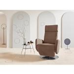 Reduzierte Braune Moderne Sit & More Nachhaltige Fernsehsessel verstellbar aus Leder Breite 50-100cm, Höhe 100-150cm, Tiefe 50-100cm 