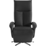 Reduzierte Schwarze Moderne Sit & More Fernsehsessel verstellbar aus Leder Breite 50-100cm, Höhe 100-150cm, Tiefe 50-100cm 