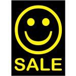 Schwarzer Emoji Smiley Plakatkarton DIN A4, 170g 