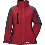 Rote Wasserdichte Atmungsaktive Planam 3-in-1 Jacken mit Reißverschluss aus Fleece mit Kapuze für Damen Größe L für den für den Winter 
