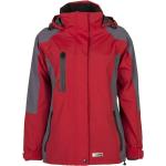 Rote Wasserdichte Atmungsaktive Planam 3-in-1 Jacken mit Reißverschluss aus Fleece mit Kapuze für Damen Größe XL 