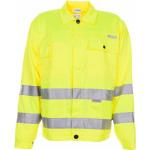 Gelbe Unifarbene Planam Warnschutzjacken aus Polyester mit Reflektoren für Herren Größe XL 