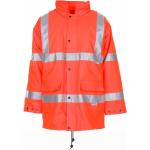 Orange Unifarbene Wasserdichte Warnschutzjacken aus Polyester für Herren Übergrößen 