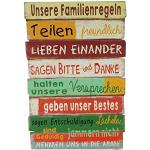 Planken-Schild "Familienregeln", Wandbild, Dekoschild, Holz-Latten