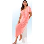 Aprikose Kurzärmelige Elegante PLANTIER Damennachthemden aus Baumwolle Übergrößen - versandkostenfrei 